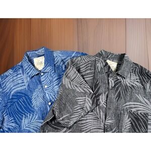 [2] Tasso Elba Island Shirt Men L‎ Floral S/S Hawaiian Floral Print Silk/Linen